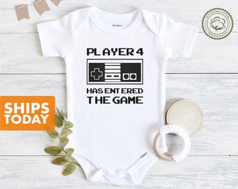 Player 4 Has Entered The Game Onesie® - White 100% Cotton