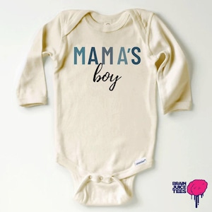 Combinaison à manches longues pour garçon Mamas® | 100 % coton de qualité supérieure | Couleur naturelle | Imprimé à l'aide de l'impression DTG