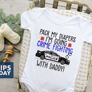 Crime Fighting with Daddy Baby Onesie®