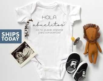 Hola Abuelitos Spanish Baby Onesie® - 100% Cotton