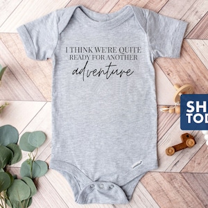 Pregnancy Announcement Onesie®: Adventure Awaits Bodysuit