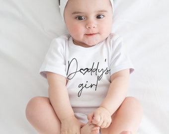 Daddy's Girl Onesie® - Daughter Onesie® - Daddy's Heart Onesie® - Baby Announcement - New Dad Daughter Onesie®