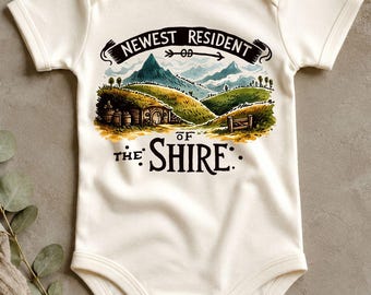 Newest Resident of the Shire Baby Onesie® - Halfling Baby Bodysuit - Long Sleeve and Short Sleeve Options