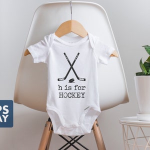 H Is For Hockey Baby Onesie® - New Dad Gift