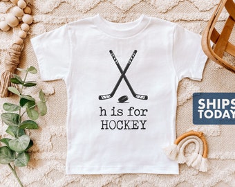 H Is For Hockey Toddler Shirt - Hockey Baby Shower Gift - Hockey Baby Shirt - Baby Onesie® - Hockey Kids Tee - Toddler Sports T-Shirt