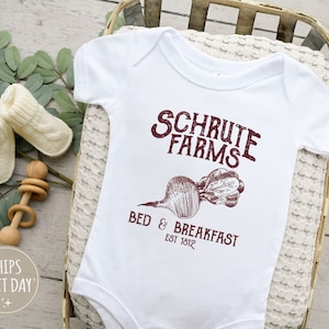 Schrute Farms Baby Onesie: The Office Inspired Cotton Bodysuit
