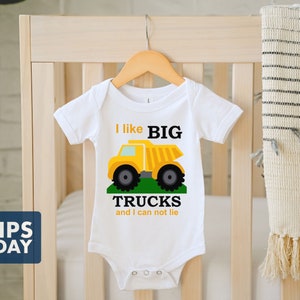 Big Trucks Onesie®: Funny Construction Shirt, Toddler Boy Clothes