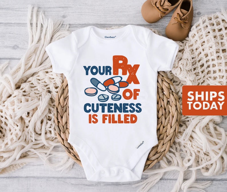 Pharmacist Onesie® Doctor Baby Shower RX Onesie® Medical Etsy