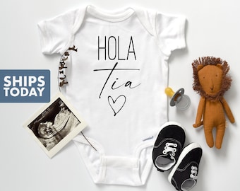 Hola Tia Baby Onesie® - Spanish Pregnancy Announcement