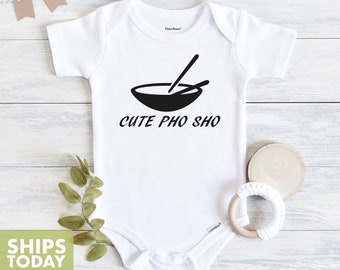 Cute Pho Sho Onesie® - Baby Shower Gift - Funny Onesies® - Sushi Onesie® - Cute Baby Onesies® - Hipster Baby