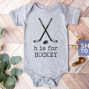 H Is For Hockey Baby Onesie® - Hockey Dad Gift