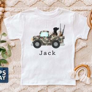 Hunting Shirt - Personalized Hunting Shirt For Boy - Toddler Boy Hunting Shirt - Camo Truck Shirt - Camo Gift Toddler Boy - Hunting Onesie®