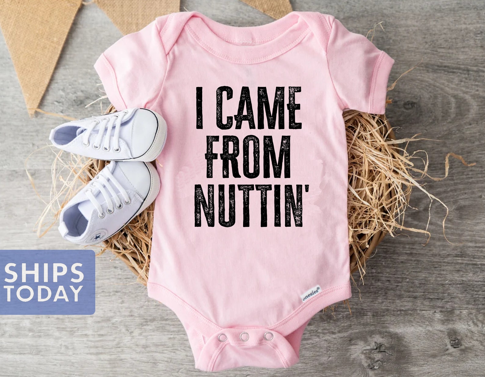 I Came From Nuttin' Baby Onesie® Funny Baby Onesie® - Etsy