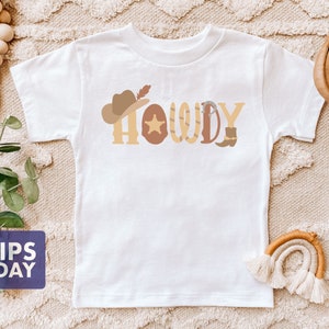 Howdy Onesie® - Punchy T-Shirt - Western Toddler Shirt - Western Onesie® - Gift for Kids - Rodeo Shirt - Funny Toddler Shirt - Rodeo