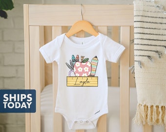 Personalized First Day of School Onesie® - School Apple