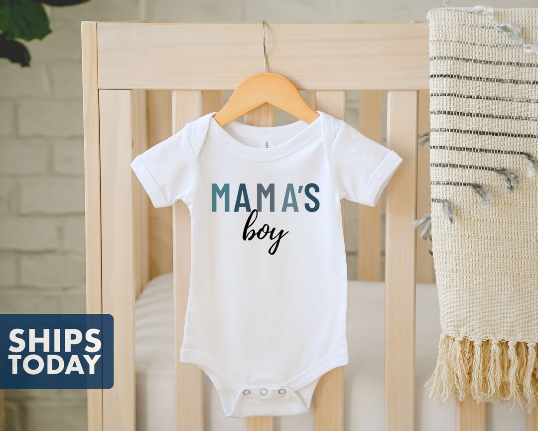 Mamas Boy Onesie® Baby Boy Onesies® Cute Baby Onesie® Minimalist Onesie