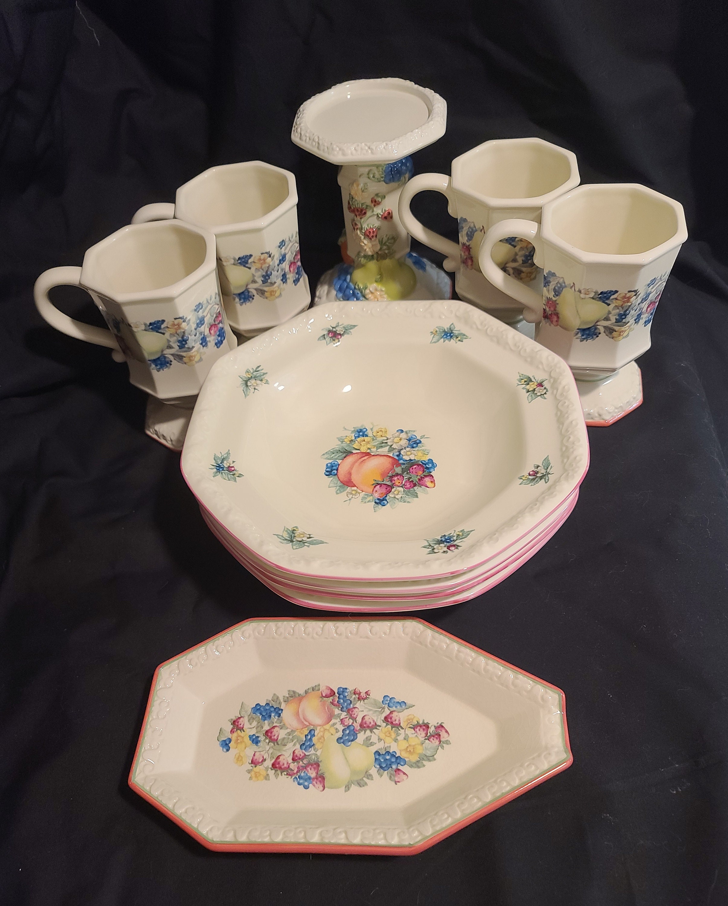 Vintage Avon Sweet Country Harvest dinnerware set Etsy
