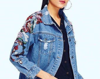 torn jean jacket
