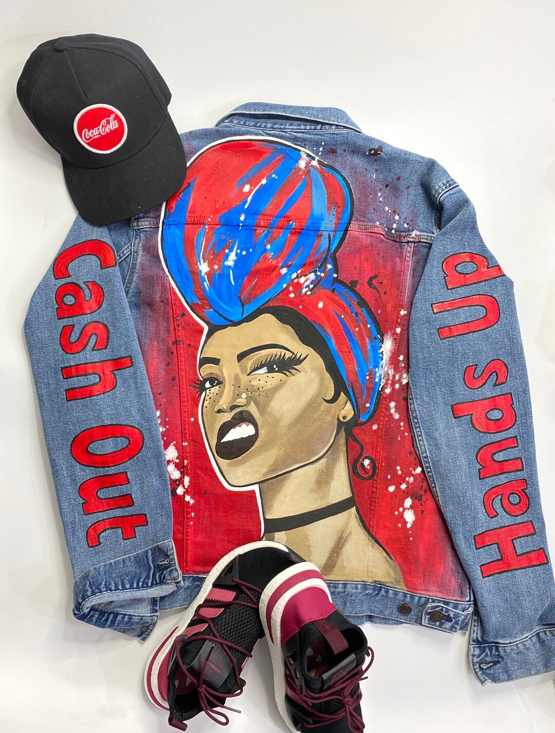 Hand Painted Denim Jackets Custom Designed Denim Jacket Handmade Denim Jacket With Popart Etsy