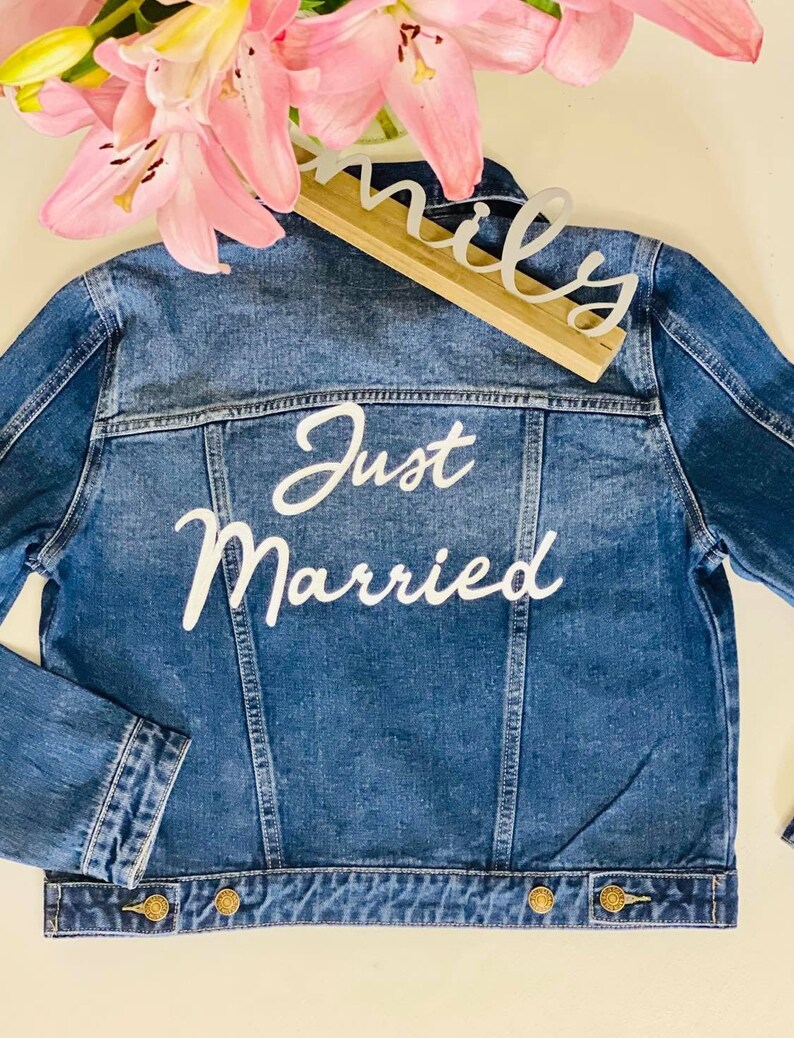 Bride Denim Jacket Personalized Custom Wedding Jacket Bride Etsy