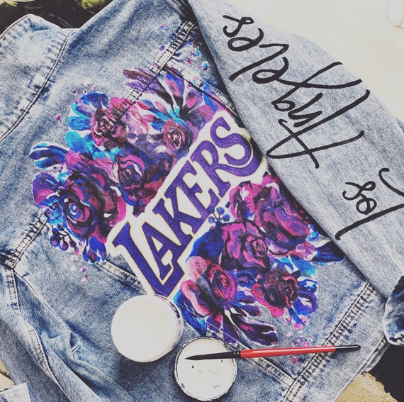 lakers denim jacket