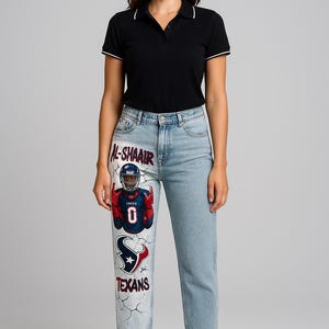 Custom Painted Jeans – Hand-Painted From Your Photo or Idea – Personalized Fashion – Wearable Art Pants – One of a Kind Gift