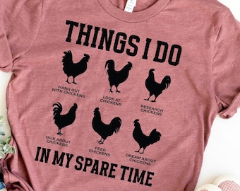 Camisetas divertidas de pollo, camisetas de chica pollo, camisetas de mamá pollo, camisetas de chica granjera, camisetas de familia granjera, camisetas de granja, camisetas de pollo, camisetas de papá granjero