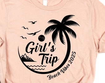 Viaje a la playa para niñas 2025, camisetas para viajes de niñas, camisetas para fin de semana para niñas, camisetas para viajes de niñas 2025, camisetas para fin de semana para niñas 2025, camisetas a juego para viajes de niñas