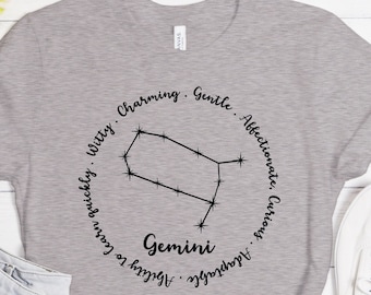Gemini Zodiac Shirt, Gemini Shirt, Gemini Gift, Gift For Gemini, Gemini Merch, Gemini Apparel, Gemini Birthday Gift, Gemini T Shirt, Gemini