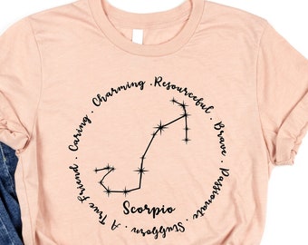Camicia Zodiaco Scorpione, Camicia Scorpione, Regalo Scorpione, Regalo Per Scorpione, Merch Scorpione, Abbigliamento Scorpione, Regalo compleanno Scorpione, T Shirt Scorpione