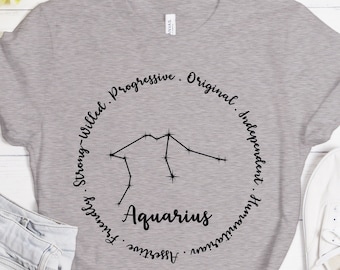 Aquarius Zodiac Shirt, Aquarius Shirt, Aquarius Gift, Gift For Aquarius, Aquarius Merch, Aquarius Apparel, Aquarius Birthday Gift, Aquarius