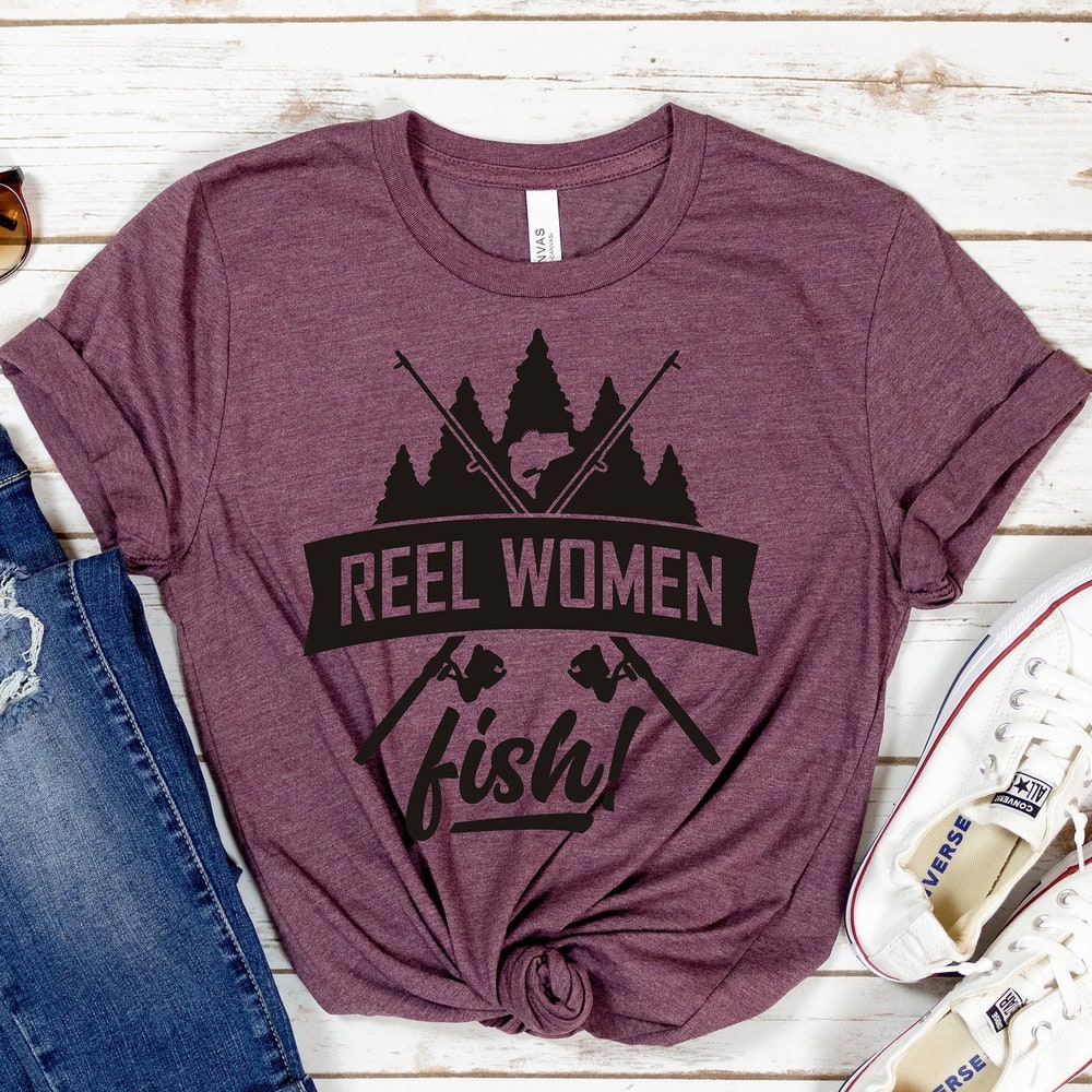 Girls Who Fish, Gift For Fisherwoman, Fishing Girls Gift, Gift For Girls Who Fish,Reel Women Fish, Fisherwoman Gift, Fisherwoman Shirt Alwasky