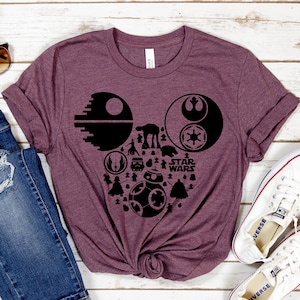 Mickey Star Wars, Mickey Head Star Wars, Disney Star Wars, Star Wars Disney, Disney Family Trip, Disney Vacation Shirts, Disney Matching Tee