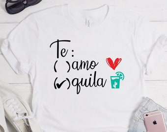 Te Amo Tequila、Te Amo Tequila シャツ、テキーラ愛好家シャツ、テキーラ愛好家へのギフト、テキーラギフト、テキーラシャツ、テキーラ愛好家へのギフト