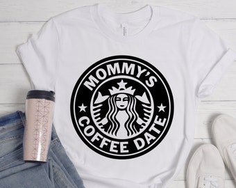 ママのコーヒーデート、コーヒーシャツ、コーヒー愛好家、コーヒー愛好家へのギフト、コーヒー、レディースコーヒーシャツ、女性へのギフト、ママへのギフト、