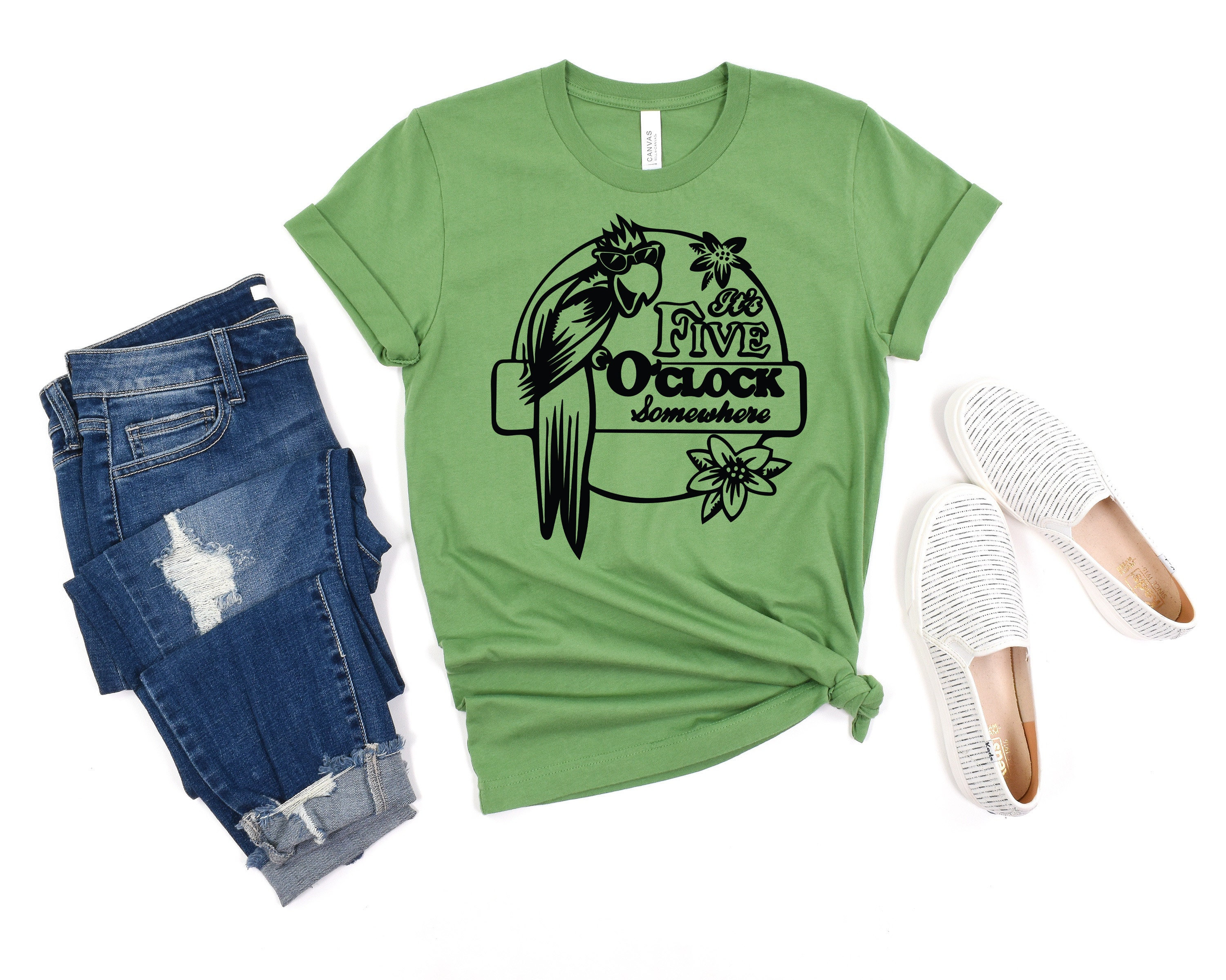 It's 5 O'clock Somewhere, Jimmy Buffett Shirt, Jimmy Buffett Fan Gift, Jimmy Buffett Gift, Jimmy Buffett Lover Gift, Parrot Shirt, Drinking