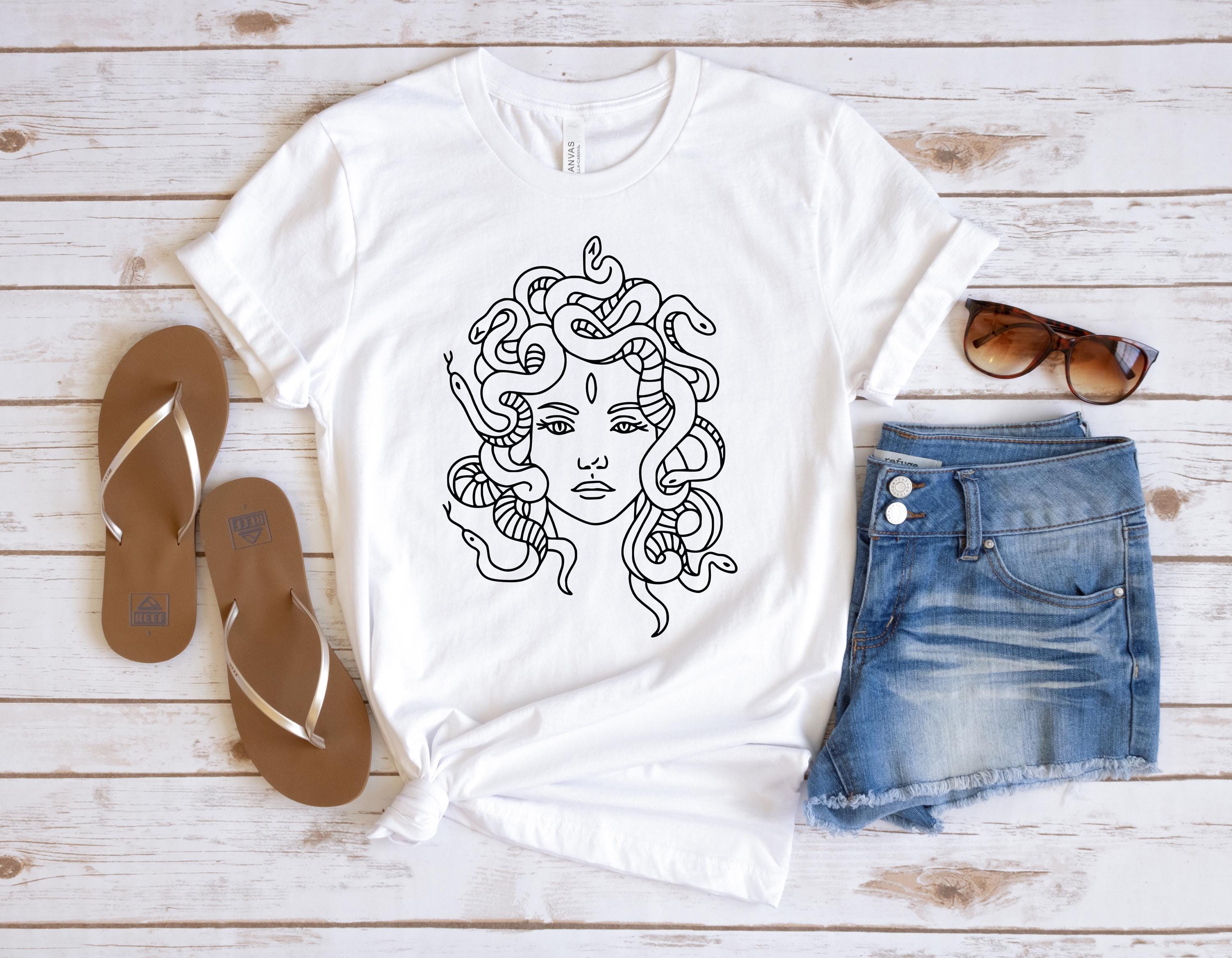Medusa Snake Face Shirt, Goddess Medusa Shirt, Greek Mythology