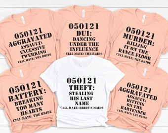 Customized Bachelorette Party Shirts, Bachelorette Police Line Up Party Shirts, Funny Bachelorette Party Shirts, Bachelorette Party Shirts,