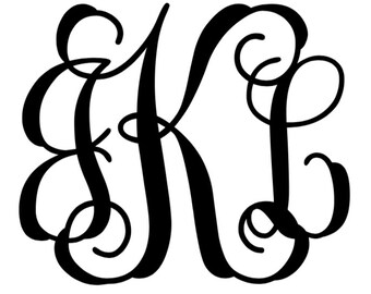 Items similar to 8 pack - 3 Inch Iron on monogram letter on Etsy