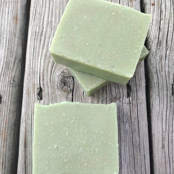 Cooter Bar/Jabón Toto, Yogurt Bar, ACV soap, Herb infused, Soap Heaux, Green, Nonscented, Plant based soap, Handcrafted, Gift