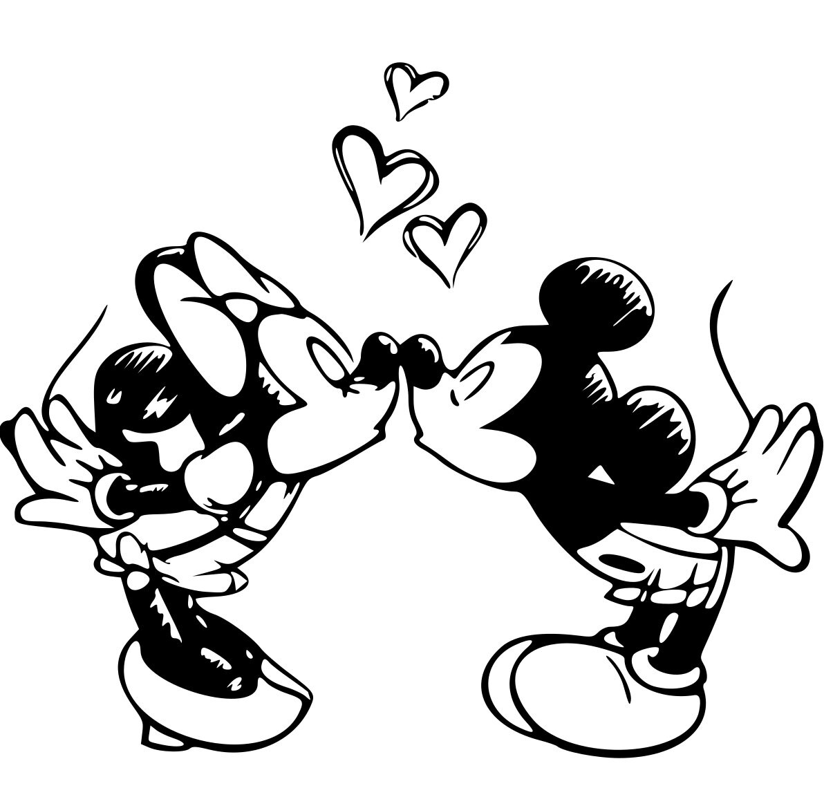 Minnie et Mickey Mouse SVG Télécharger Hearts Love Etsy