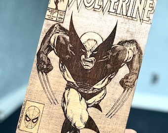 Wolverine Issue #17 - Wood Engraved, Engraved Comic Book, Custom Engraved Comic, Marvel Comics, Wolverine Comic, X-Men Comics, Handmade