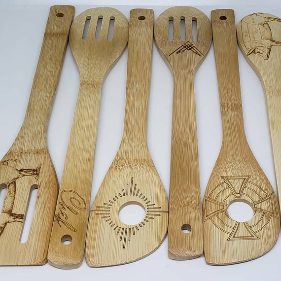 Art Deco Bamboo Kitchen Utensils | Etsy