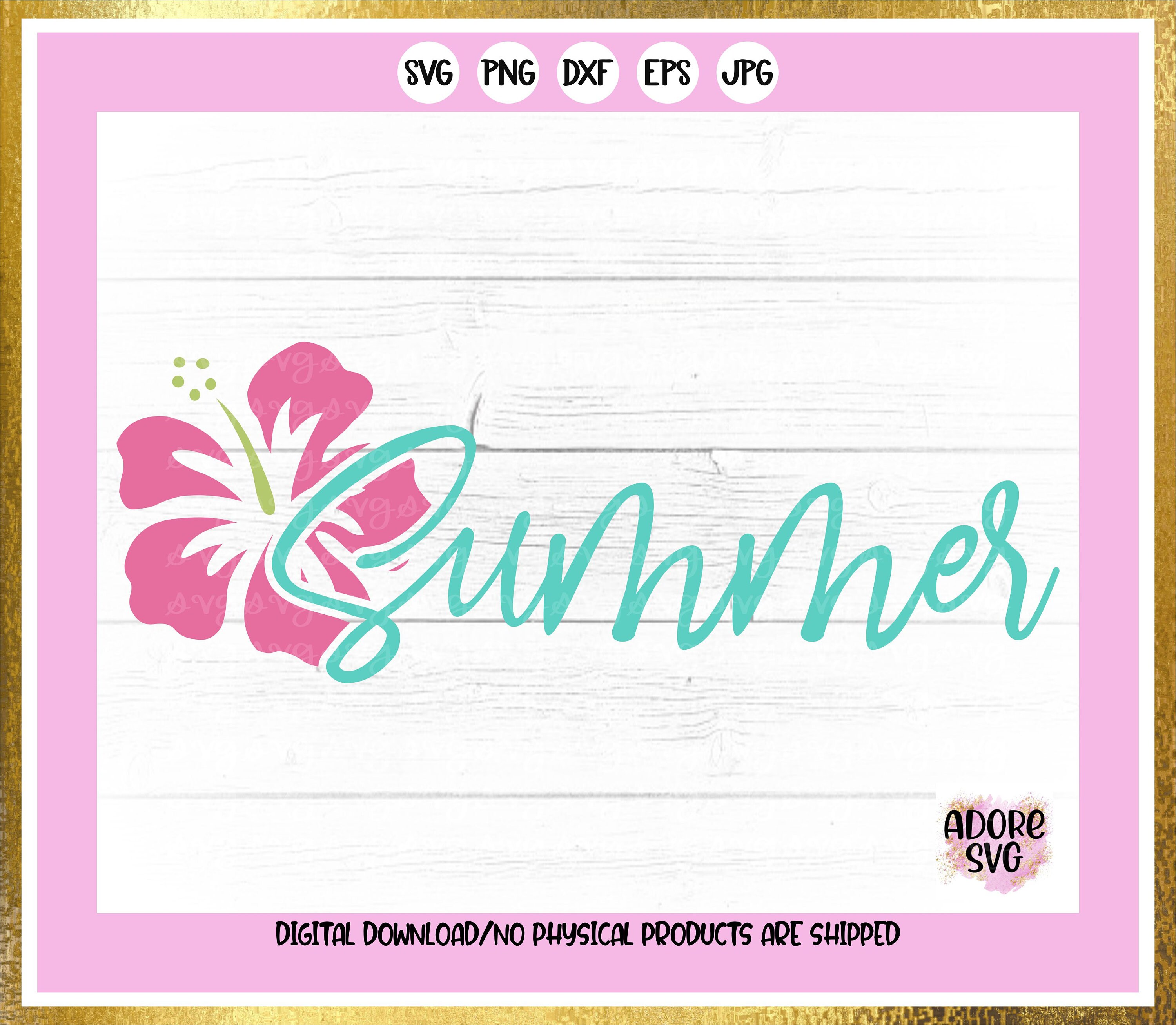 Download Summer Svg Summer Flower Svg Vacation Svg Hibiscus Svg Beach Svg Summertime Svg Summer Svg Design Summer Cut File Summer Cricut