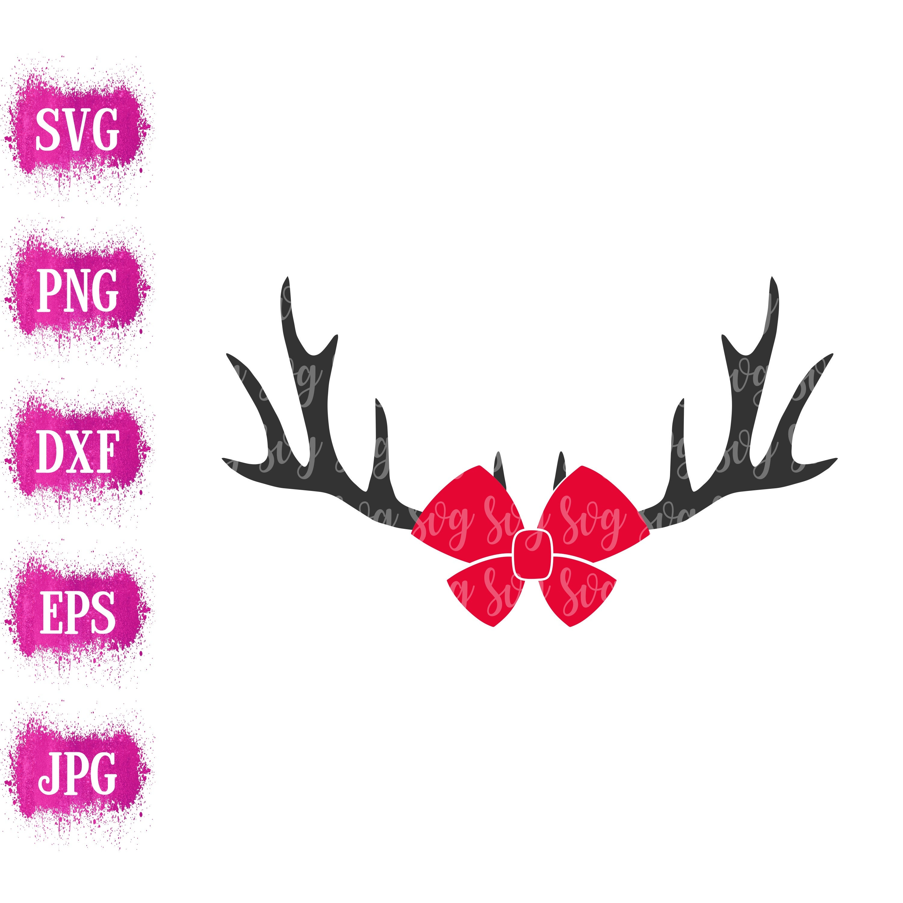 Download antler bow svg, antler svg, antler monogram svg, bow ...