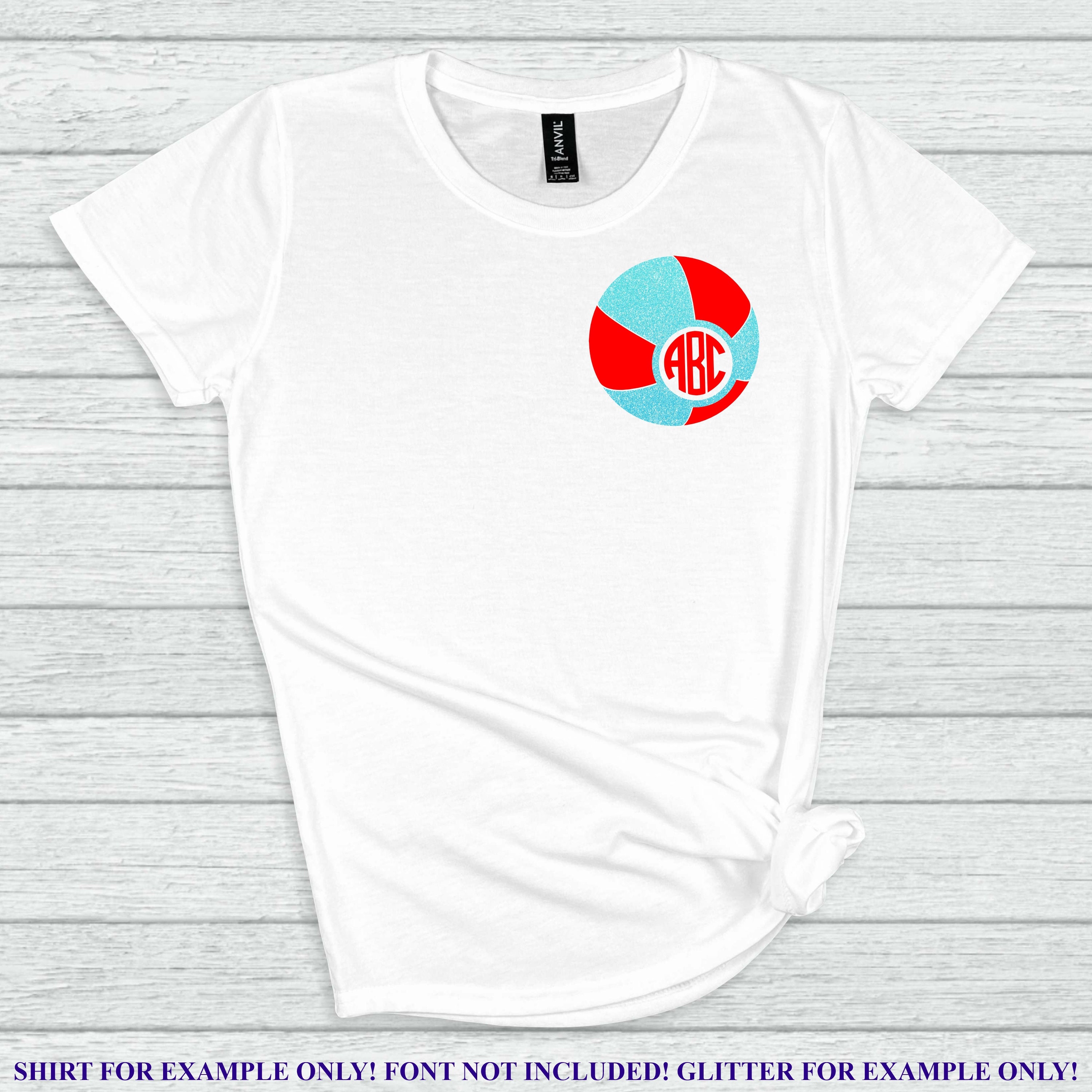 Download beach ball monogram svg, beach svg, monogram svg, ball svg, vacation svg, tshirt, travel ...