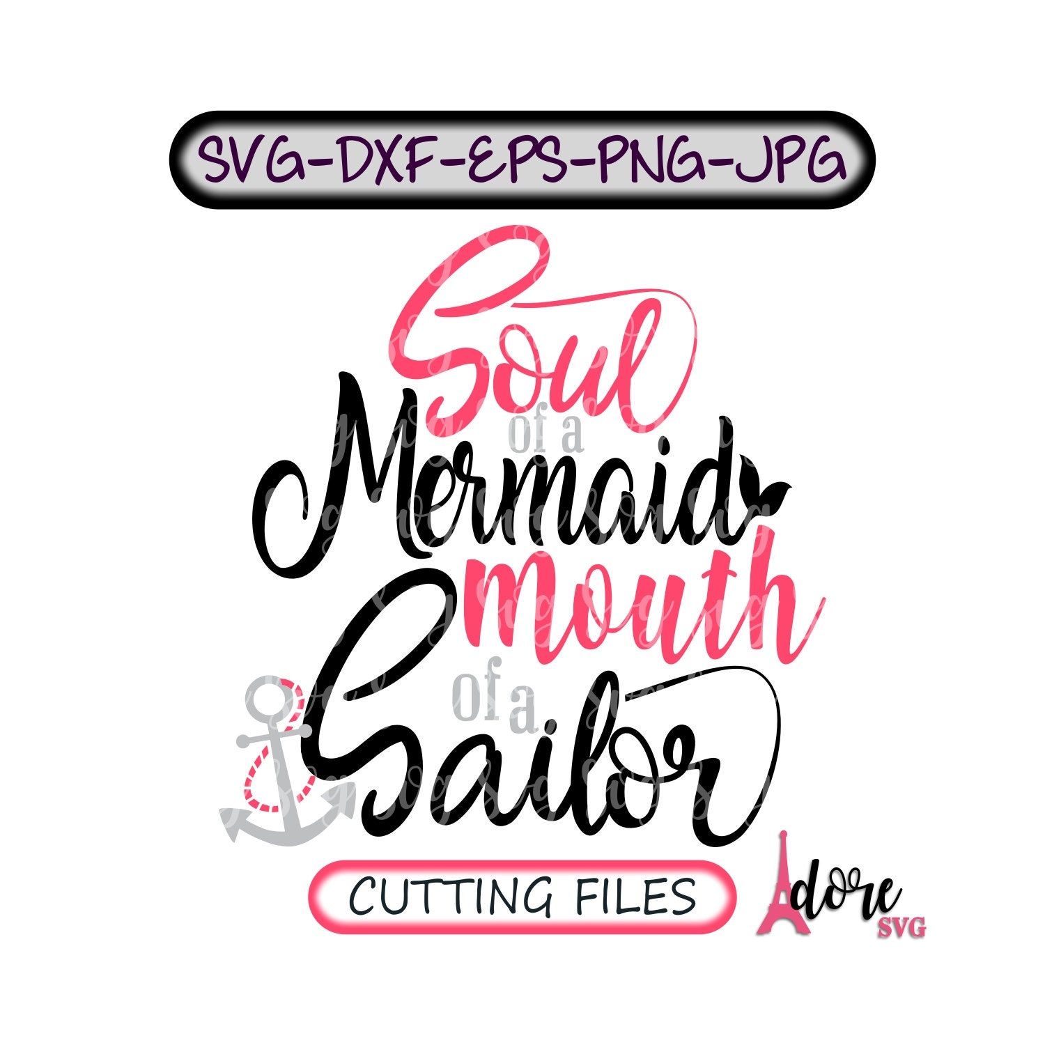 Soul Of A Mermaid Svg Mouth Of A Sailor Svg Sailor Svg Funny Svg Funny Quote Svg Svg Designs Mermaid Svg Svg Cut Files Cricut Cut Files