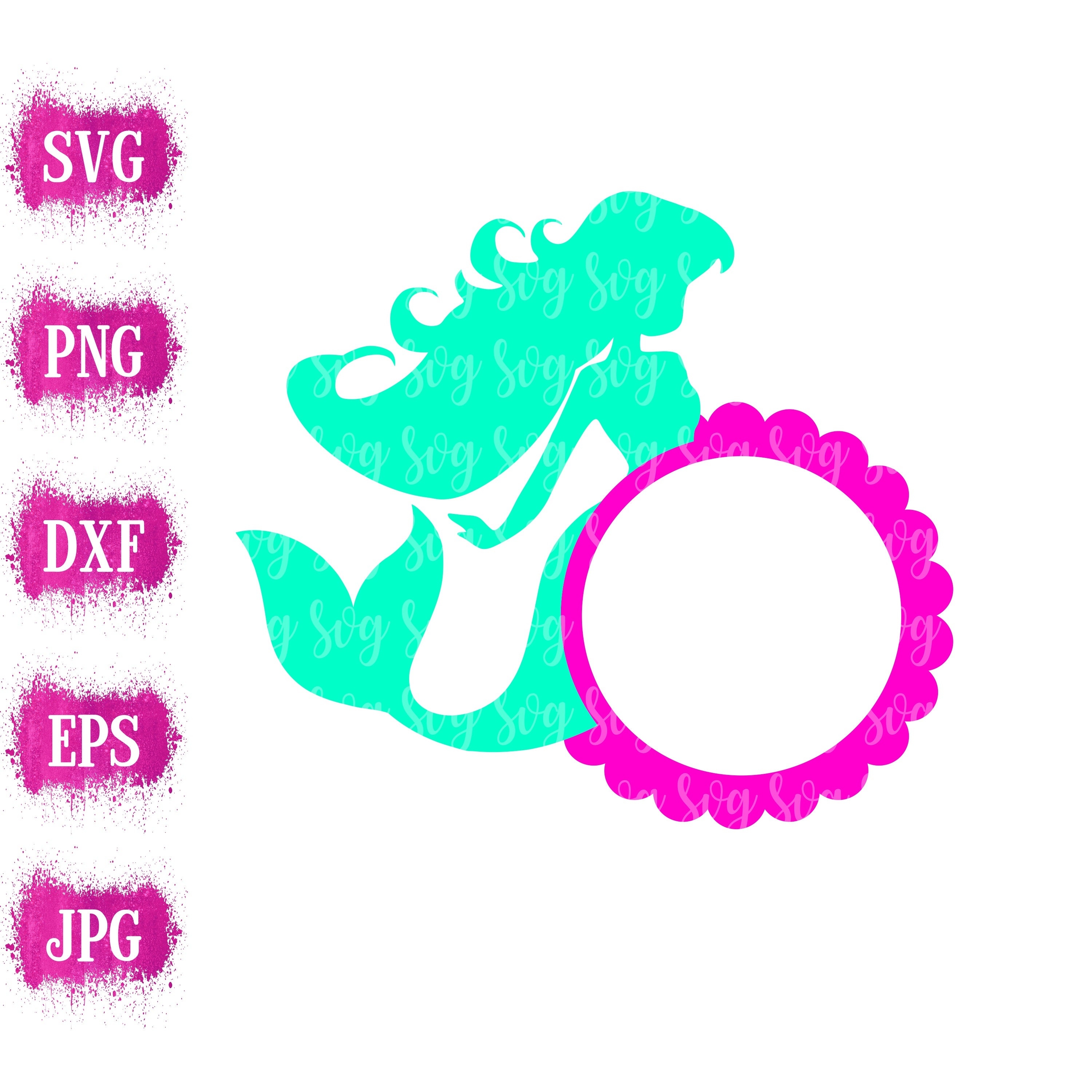 Download Mermaid Monogram svg,Monogram Svg,Mermaid SVG,Little Girls ...