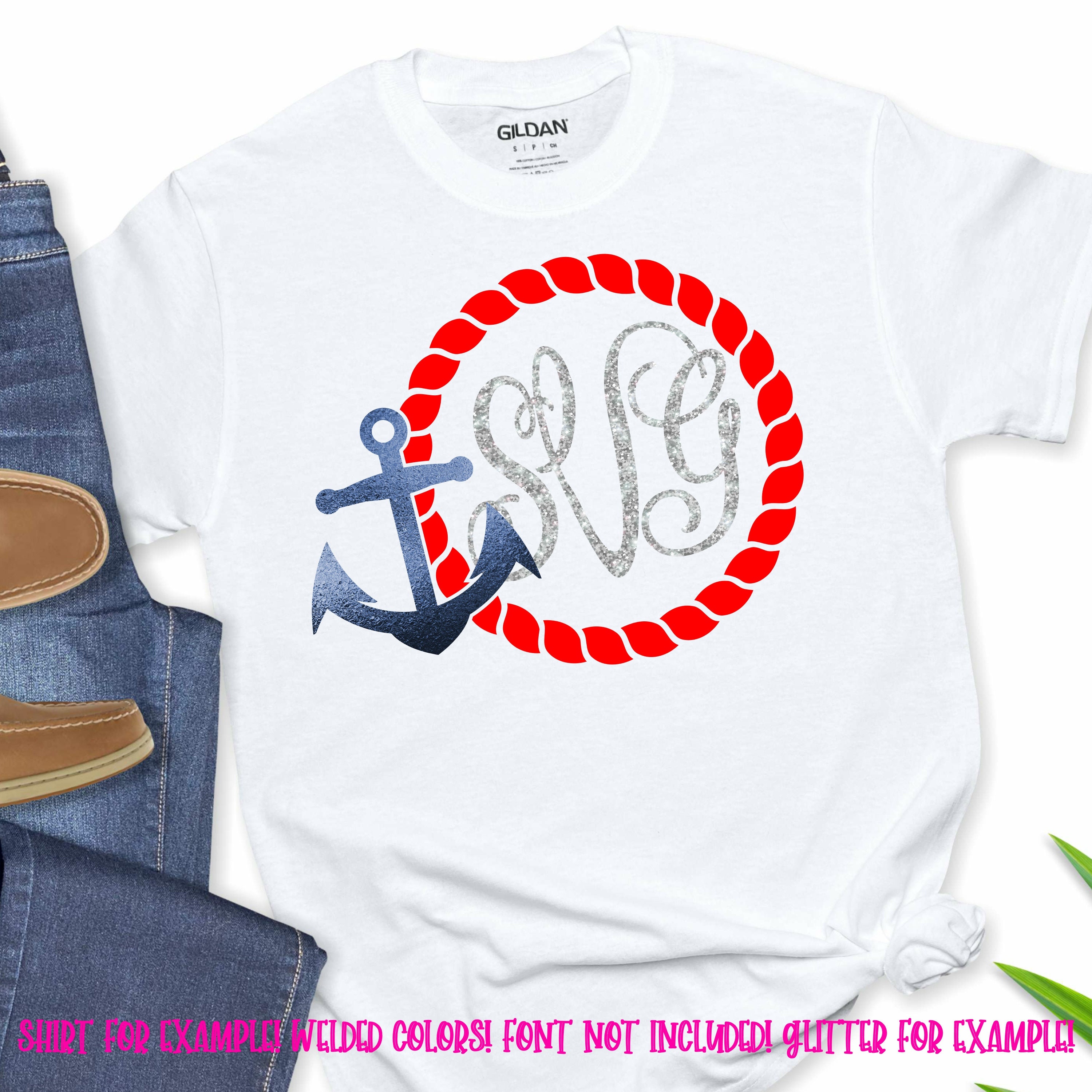 Anchor Svg Anchor Monogram Svg Beach Svg Rope Svg Nautical Svg Summer Svg Anchor Rope Svg Cut Files Cricut Svg Svg For Mobile Mobile Svg