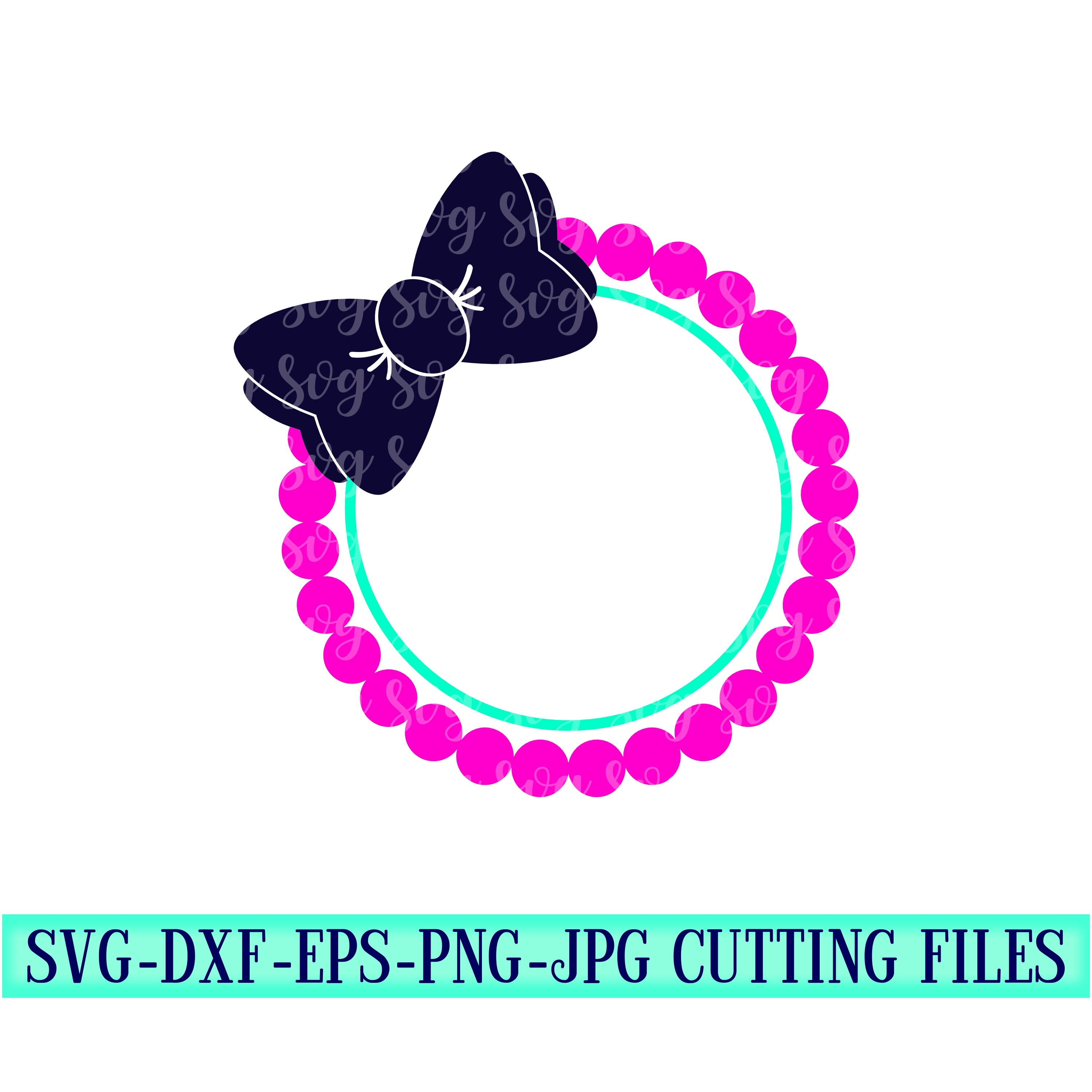 Download Summer Svg Pearl Svg Monogram Bow Svg Monogram Svg Pearls Svg Girlie Monogram Svg Preppy Svg Monogram Svg Designs Monogram Cut File